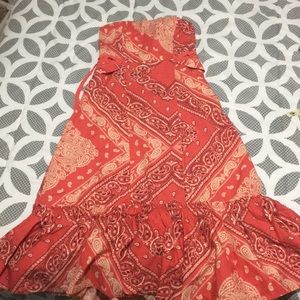 Holding horses bandana pattern dress